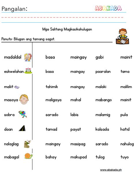 Salitang Magkasingkahulugan: Kahulugan & Mga .